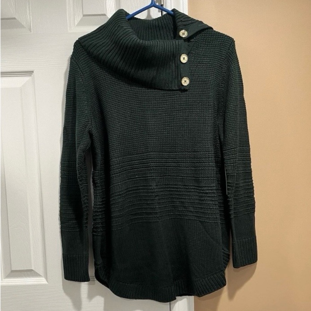 Calvin Klein Dark Green Cowl Neck Sweater